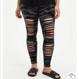 Torrid Destructed Camo Premium Full Leggings